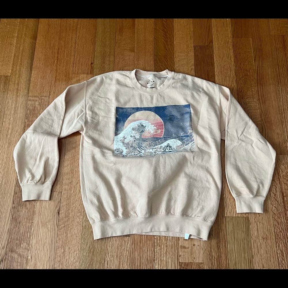 NEW Pacsun Great Wave sweatshirt size M. Cotton